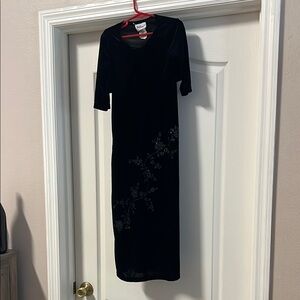 Elegant Black Velvet Dress